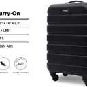 Wrangler 20" Hardside Spinner Carry-On Luggage, Black, 22-inch