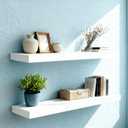 Floating Shelves for Wall(Set of 2)-36 Inch White Wood Wall Shelf with Invisible Brackets for Bathroom,Bedroom,Drawingroom,Kitchen for Decor(2pcs,White)