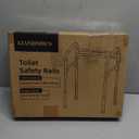 Toilet Safety Rails, Adjustable Toilet Frame for Elderly, Seniors, Handicap & Disabled, Foldable Handicap Toilet Handles Fit Any Toilets (Gray)