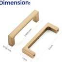 Ravinte 30 Pack Solid 3 Inch Square Cabinet Handles - Champagne Bronze Pulls for Drawers and Kitchen Cabinets - Hardware