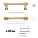 BUKOBYHE 10 Pack 3-3/4 Inch(96mm) Champagne Bronze Kitchen Cabinet Handles Knurled Cabinet Pulls Drawer Pulls Cabinet Hardware
