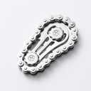 Fidget Cube for Adults, Metal Fidget with Bike Chain Gears, Stainless Steel Sensory Focus Tool for Anxiety Relief, Meditation, ADHD & Bad Habits (Silver)