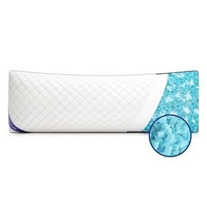 YZ HOME Long Body Pillow for Adults - Firm Body Pillow Insert with Shredded Blue Memory Foam, Adjustable Height, Soft Support for Side Sleeping, Pregnant Women, Washable (20x54 Inch, White)