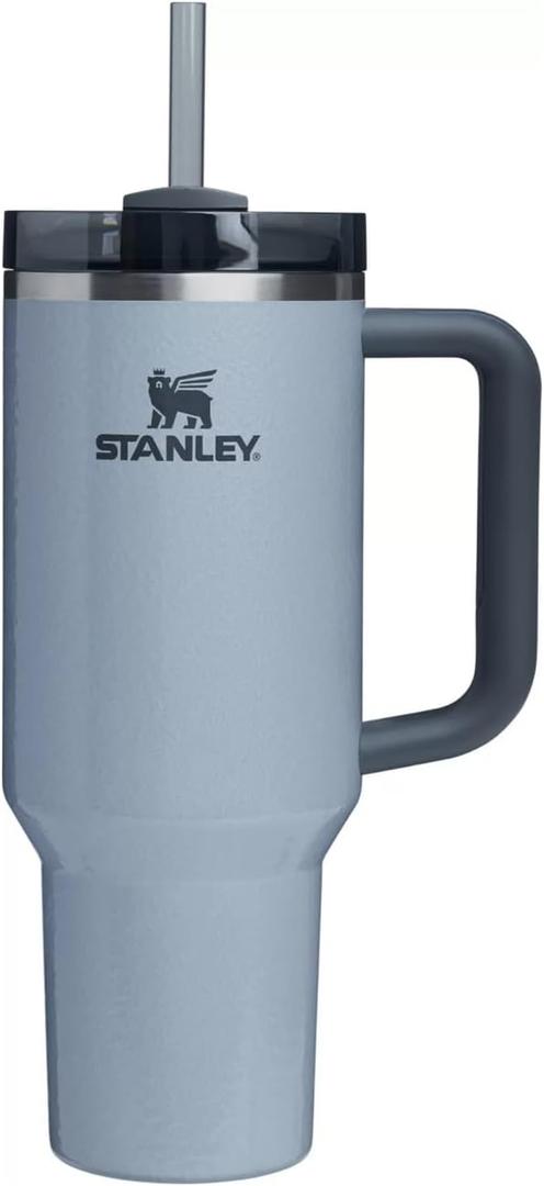 STANLEY Quencher H2.0 Tumbler with Handle and Straw 40 oz | Flowstate 3-Position Lid | Cup Holder Compatible for Travel | Insulated Stainless Steel Cup | BPA-Free | Hammered Silver