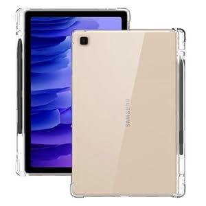 SZLONKOU Tablet Clear Flexible Case for Samsung Galaxy Tab A7 10.4 SM-T500 SM-T503 SM-T505 SM-T507 SM-T509(2020 2022 Release), TPU Soft Transparent Cover with Stylus Holder(for Galaxy Tab A7 10.4")