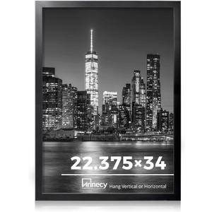 Annecy 22.375x34 Picture Frame Black1 Pack, 22.375 x 34 Picture Frame for Wall Decoration, Classic Black Minimalist Style Suitable for Decorating Houses, Offices, Hotels