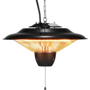VEVOR Hanging Patio Heater, 1500W Electric Space Infrared Heater, IP34 Protection with 23.6 inch Pull Cord & Adjustable Chain, for Porch,Patio,Dining Room,Studio Outdoor/Indoor