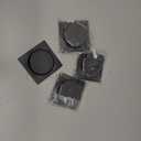 HOMOTEK Stainless Steel Flush Handles, 2-3/4 Inch Square Recessed Sliding Closet Door Finger Pulls, Inner Dia 2-1/8 Inch (54mm), Black, 4 Pack