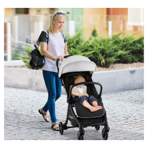 BC10130GR One-Hand Folding Portable Lightweight Baby Stroller with Aluminum Frame, Gray