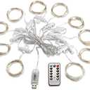 christmas decorations string lights 3X1 3X2 3X3M Christmas Garlands LED Wedding Fairy USB String light Christmas fairy Light garden party Curtain Decor outdoor christmas decorations(Including hook,3 X