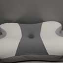 Cervical Neck Pillow for Pain Relief - Ergonomic Side Sleeper Pillow for Neck Support, Cooling Memory Foam Pillows for Sleeping, Contour Pillow Orthopedic Bed Pillow for Back Stomach Sleepers (White & Grey)