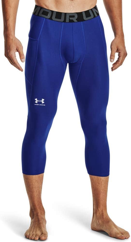 Under Armour Men's HeatGear Armour 3/4 Leggings (Royal Blue (400)/White)