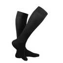 Truform Travel Compression Socks for Men and Women, 15-20 Knee High Over Calf Length, Black, X-Large