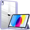 Wenlaty Compatible with iPad (A16) 11th Generation Case 11 Inch 2025, for iPad 10th Generation Case 10.9 Inch 2022 with Pencil Holder, Trifold Stand Protective Cover, Auto Wake/Sleep, Lavender Purple