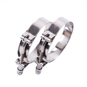 2Pcs 4 Inch Stainless Steel T-Bolt Hose Clamps,Clamp Range 4.1"-4.5"（104-114mm) for Turbo Intake hose Clamps(Clamp Range 4.1"-4.5"（104-114mm))