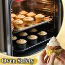 2 x 200PCS Black and Gold Cupcake Liners Muffin Baking Cups Wrappers for Retirement Birthday Party Supplies Disposable Cupcake Papers for Black Golden Masquerade Party Decorations