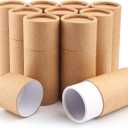 10Pcs Kraft Paperboard Tubes,1 Oz/30ml Empty Round Cardboard Box Tube Container with Lid for Essential Oil Bottle Packaging,Gift Paper Tube,Jewelry,Pencils,Tea Coffee,Crafts Project-Not Push-UP