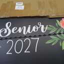 Mooliwe 2027 Senior Night Gifts 48 x 36 Inch Graduation Photo Trifold Display Boards Floral Picture Frame with Alphabet Stickers Picture Display Graduation Photo Frames Poster Boards