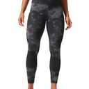 CRZ YOGA Butterlift Workout Leggings 25" - High Waisted Pilates Gym Athletic Womens Yoga Pants Buttery Soft Grey Tie Dye Flowers Small