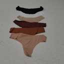 Seamless Underwear Women Pack No Show Thongs For Women Ladies Sexy Panties Underwear Breathable Comfortable 6 Packs (Medium)