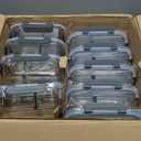 KOMUEE 9 Packs 30oz Glass Meal Prep Containers 2 Compartments,Glass Food Storage Containers with Lids,Airtight Lunch Bento Boxes,Microwave,Oven,Freezer and Dishwasher Safe