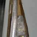 8FT Acrylic Curtain Rod Set For 96"Windows, 1 1/2" Diameter Clear Acrylic Curtain Rod With Twenty Curtain Rings. Three Gold Yellow Wall Mounted Brackets. Modern & Clear Look