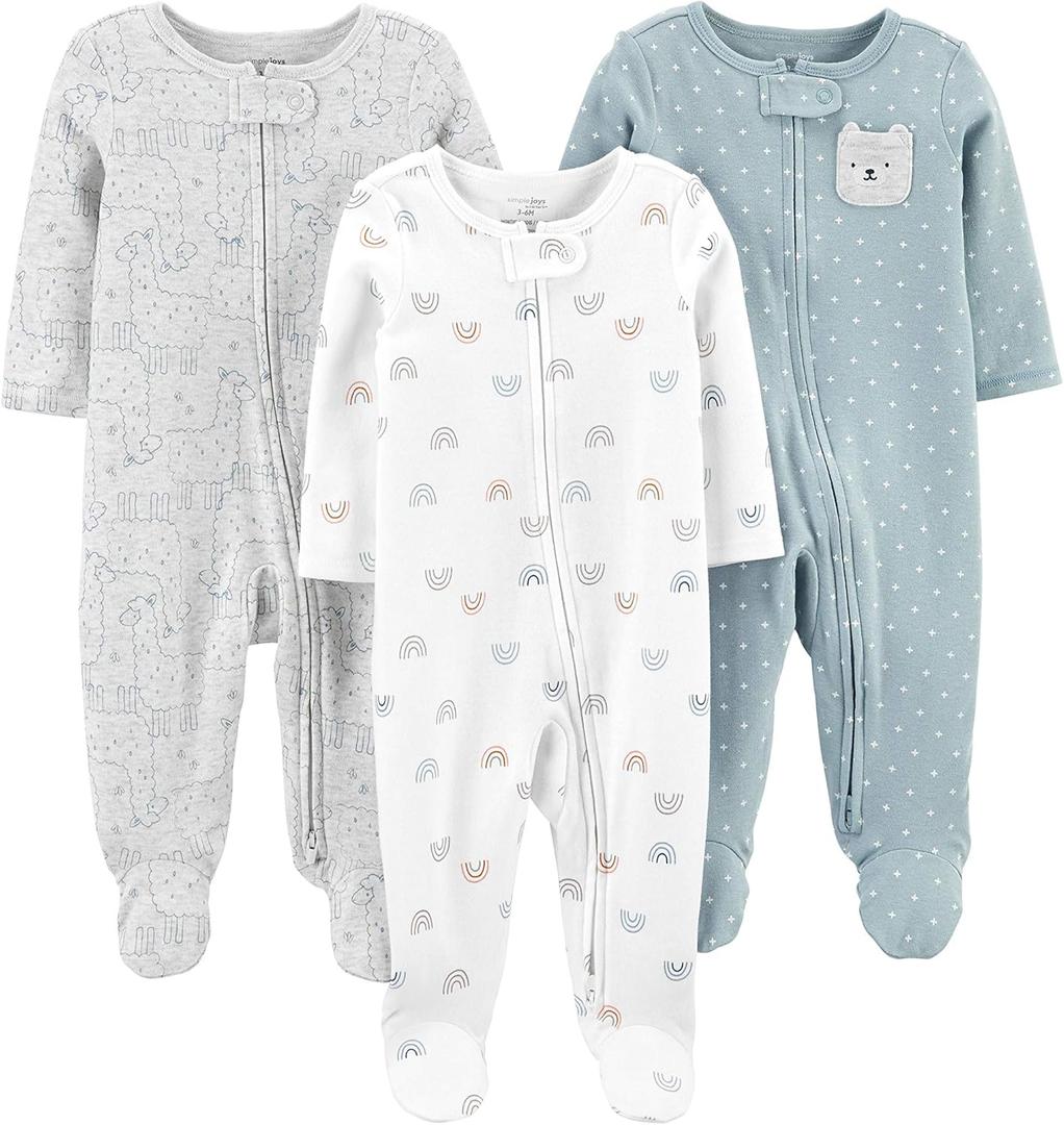 Simple Joys by Carter's 3-pack Sleep and Play (Bear/Llama/Rainbow, 0=3 Months)