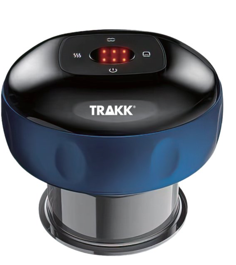 TRAKK Smart Dynamic Cupping Therapy Massager 4 in 1 Blue and Black for all body parts except face