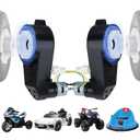2Pcs 12V Motor Gearbox RS550 40000RPM High-Speed for Power Wheels Kids Ride on Car Motor Upgrade 12 Volt Ride-On Toys Replacement Parts with Drive Engines for Kids Cars, Motorcycles