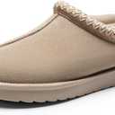 DREAM PAIRS Women's Fuzzy Cozy Slippers Genuine Suede Indoor Outdoor Fluffy Home Comfy Winter Slip On Cute Warm Memory Foam Furry Shoes FuzzyEasy, Size 11, Sand, SDSL2412W