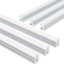 4FT LED Shop Lights (6 Pack), 2000LM 6500K Super Bright White T5 Commercial Lights, 20W Linkable Utility Integrated Single Fixture for Gym/Garage/Ceiling/Under Cabinet, Plug & Play