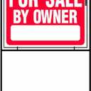 HY-KO Products RSF-605 FOR SALE BY OWNER SIGN 36 in H x 24.5 in W Red & White