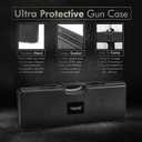 Merdia Gun Case Precision Hard Locking Rifle Cases Ultra Protective Case Intensive Convoluted Foam Shot Gun Case | AR Accessories | Rifle Bag | Hard Gun Cases for Rifles | Shotgun Case, 33.4"L