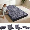 Ciremiv Tri-Folding Mattress Twin Size,6 Inch Guest Bed with Washable Cover | Foldable Memory Foam Mattress with Handles and Non-Slip Bottom- Portable for Camping,Travel and Floor Sleeper,Dark Grey