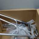 Drive Medical Two-Button Folding Walker With Wheels - Lightweight Rolling Mobility Support - Adjustable Height - Dual Push-Button Operation - 5 Inch Front Wheels - Durable Aluminum - Silver