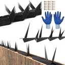 Anti - Climbing Fence Metal Spikes Used for Outdoor Walls and Garden Fences to Deter Thieves Invaders and Ferocious Beasts Black Sturdy and Durable (Small Size Black)