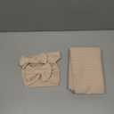 AQOKKA Newborn Receiving Blanket with Bow Hat Headband Wooden Card Set Wheat-Pattern Newborns Toddler Baby Boy Girl Nursery Swaddle Wrap