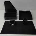 Farmhouse Coffee Station Organizer - Wooden Countertop Coffee Bar Accessory Holder for Pods, Syrups & Condiments (Black)