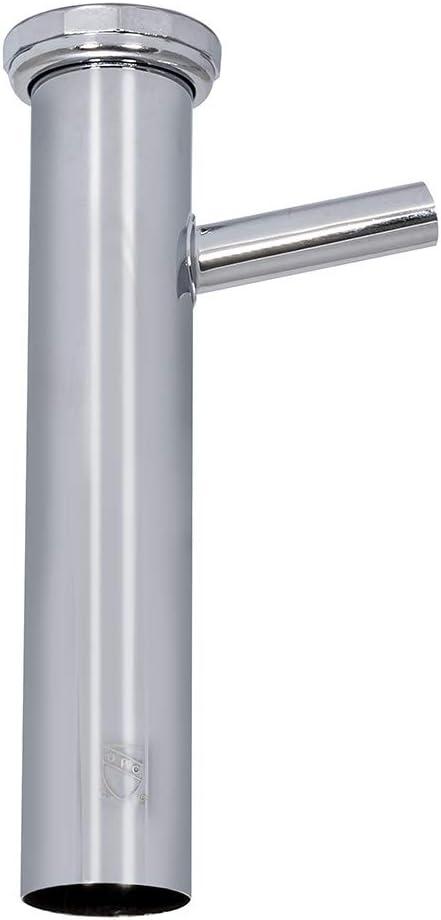 EZ-FLO 1-1/2 Inch x 8 Inch Dishwasher Tailpiece, Direct Connection for Tubular Drain Applications, 5/8 Inch OD Branch, Chrome Finish, 35088