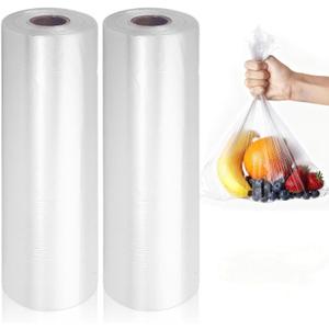 10" X 14" Plastic Produce Bag on a Roll, Food Storage Bags, Ideal for Bread, Fruits, Vegetables, Clear Plastic Bags for Refrigerator Storage, Kitchen and Grocery(2 Roll/800 Bags)