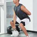 NORTHYARD Men's 2 in 1 Running Shorts Workout Gym Athletic Shorts with Liner Active Training Shorts with Zipper Pockets (White, L)