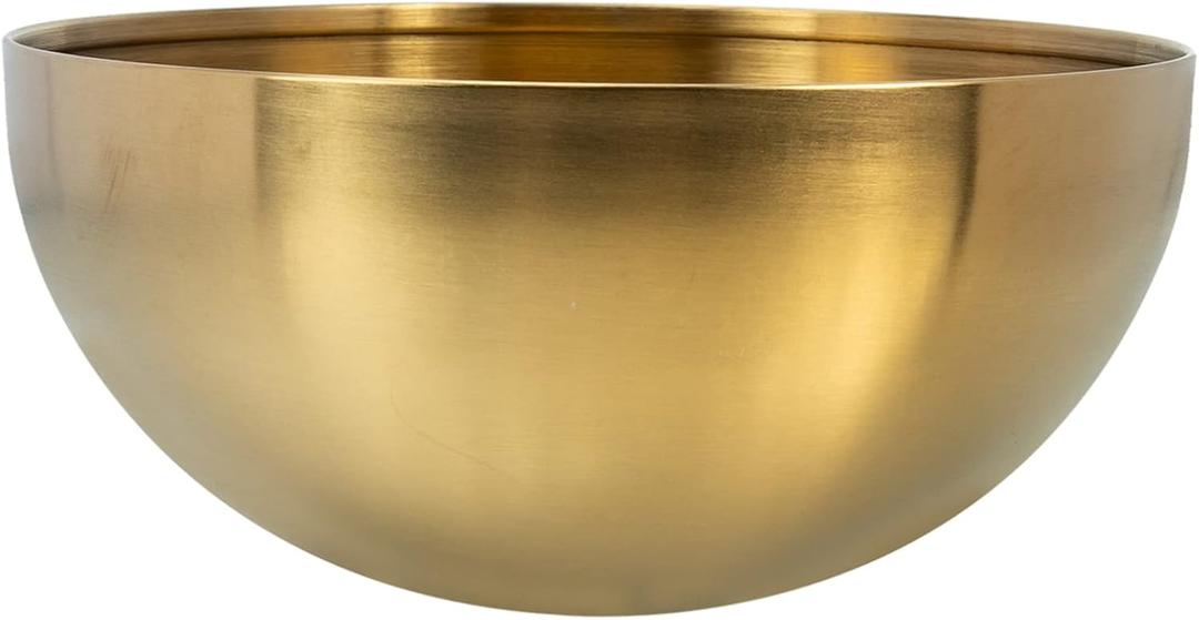 IMIKEYA Stainless Steel Salad Bowl 15cm Gold Korean Style Multipurpose Bowl for Fruit Salad Snack