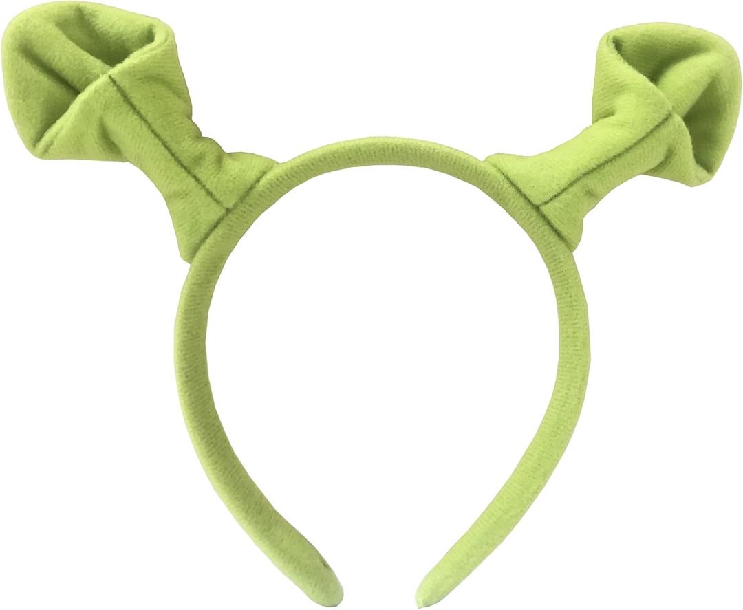 Sheliky Green Ears Headband Plush Monster Headbands Women Teens Halloween Dress Up Christmas Theme Party Costume Accessories (01)