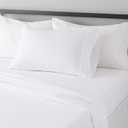 Amazon Basics Lightweight Super Soft Easy Care Wrinkle Free Microfiber 3 Piece Bed Sheet Set with 14-Inch Deep Pockets, Twin, Bright White, Solid, Kids, Men & Women Bedding