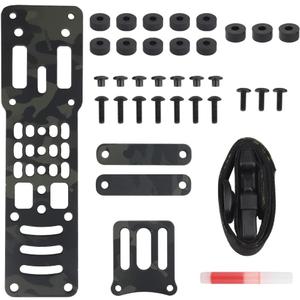 Tactical Sinking Holster Leg Hanging Extension Plate Adjustable Metal Modular Holster Adaptor Leg Drop Organizer (19x5.4x0.4cm, BCP)