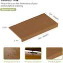 Bamboo Wire Shelf Covers for 24" x 12" Racks, Snap-On Modular Removable Wire Rack Cover for Pantry & Kitchen, Set of 5, Walnut