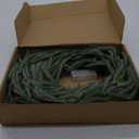 Fovths 1 Pack 6 Feet Christmas Norfolk Garlands Set Green Artificial Winter Pine Garlands Light String Faux Greenery Garland Pine Garland for Xmas Holiday Home Indoor Decor, Green and White