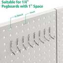Amazon Basics Rectangular Metal Pegboard Wall Organizer, Tool Storage Organization System, Rust and Scratch Resistant, 48-Piece Kit, Gray