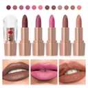 USHAS 3Pcs Lipstick Set - Long Lasting Lip Makeup, Brown & Nudes lipstick for women, Full Coverage Lip Color, Matte Non-Stick Lipstick Makeup for Women (Set 2 (04+05+06), 3Pcs) (1 Count (Pack of 1))
