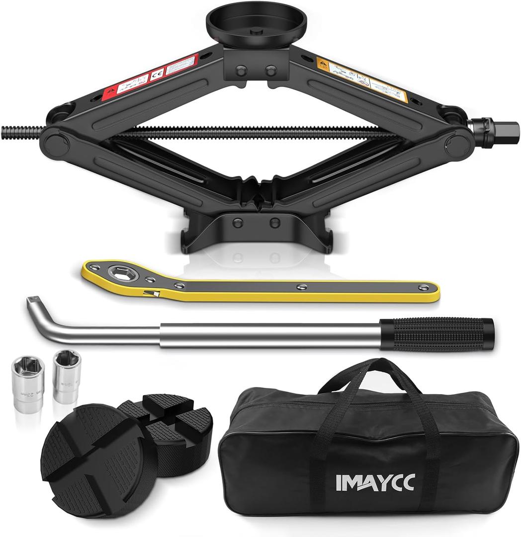IMAYCC Car Jack Kit 2.5 Ton, Universal Scissor Car Jack, Portable Tire Changing Kit for Car, SUV MPV